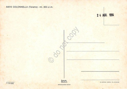 Cartolina Colonnella Teramo Panorama