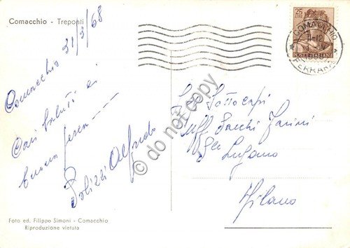 Cartolina Comacchio Treponti animata 1968 | Immagine Gallery 2