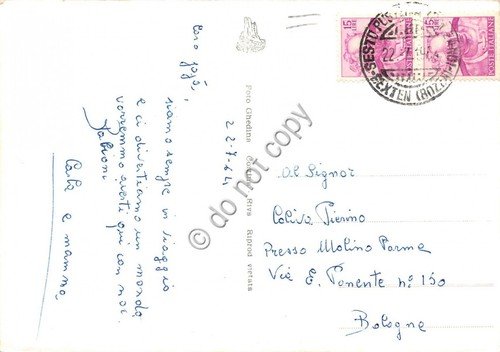 Cartolina Comelico Passo Monte Croce panorama 1964 Foto Ghedina | Immagine Gallery 2