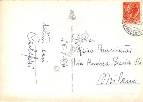 Cartolina Comelico Superiore Padola Panorama Verso Monte Aiarmola 1954