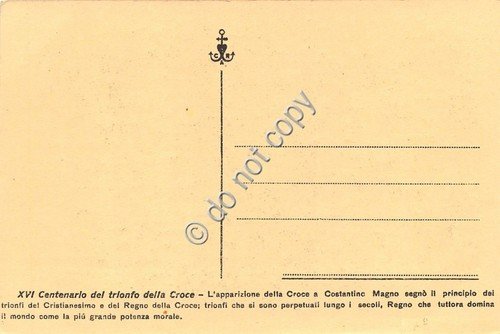 Cartolina Commemorativa 16 Centenario Costantiniano Costantino davanti alla Croc | Immagine Gallery 2