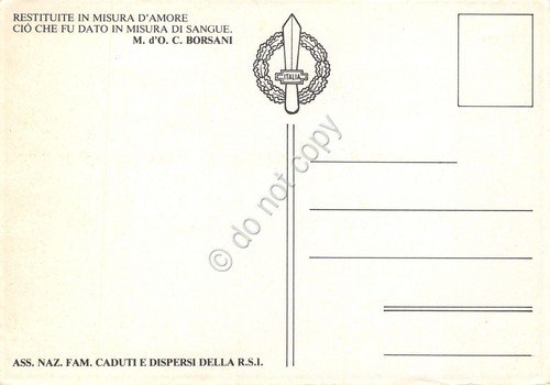 Cartolina commemorativa Caduti della R.S.I. illustrata 1945-1985 | Immagine Gallery 2