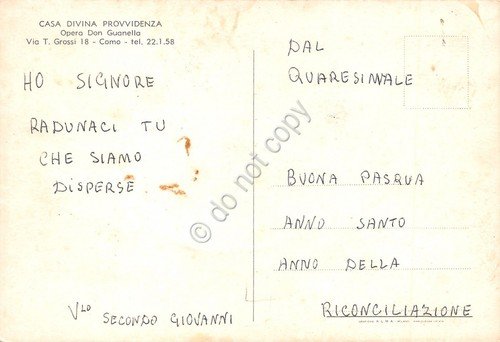 Cartolina Como Casa Divina provvidenza Opera Don Guanella sporca | Immagine Gallery 2