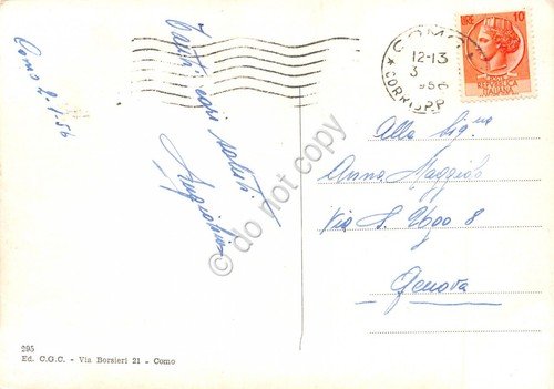 Cartolina Como imbarcadero barca battello anni '50 | Immagine Gallery 2