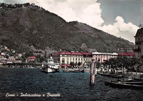 Cartolina Como Imbarcadero e Brunate 1954 | Immagine principale