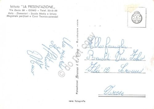 Cartolina Como Istituto La Presentazione