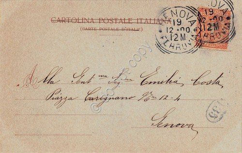 Cartolina Como Panorama 1900 azzurrata | Immagine Gallery 2