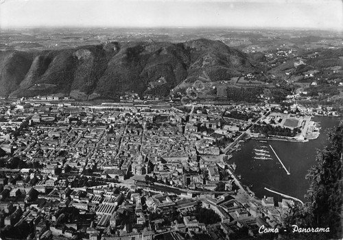 Cartolina Como Panorama aereo 1952 grinze | Immagine principale