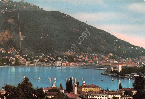 Cartolina Como Panorama e Colle di Brunate 1957 | Immagine principale