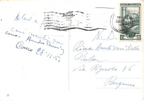 Cartolina Como Piazza Cavour 1951