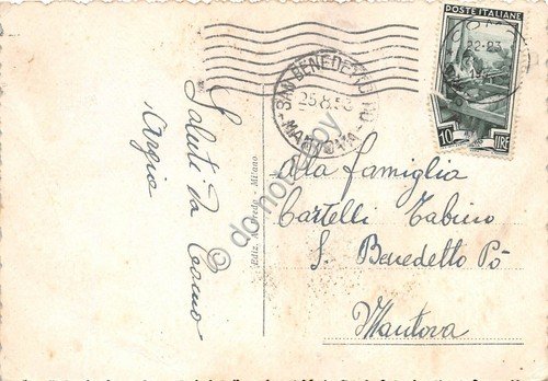 Cartolina Como Piazza Cavour lungolago barche animata 1953 | Immagine Gallery 2