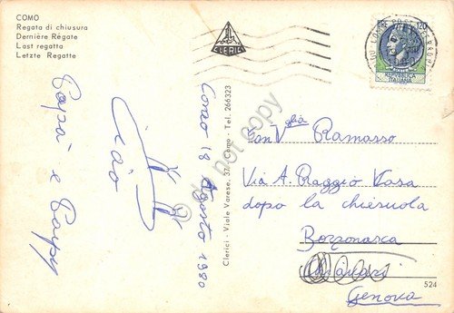 Cartolina Como Regata velica di chiusura animata 1980 | Immagine Gallery 2