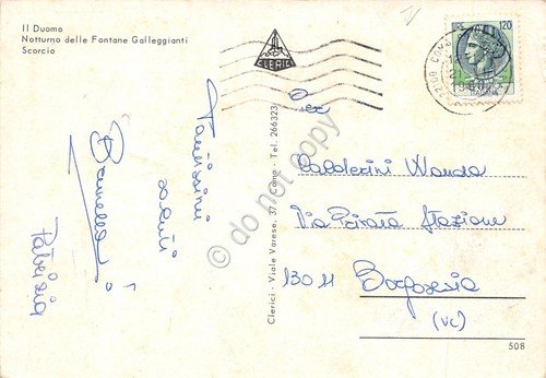 Cartolina Como vedute notturno 1980 | Immagine Gallery 2