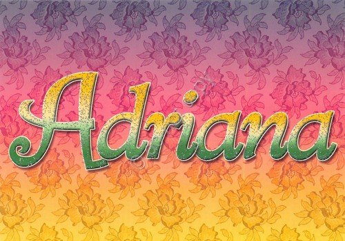 Cartolina con nome Adriana La mia cartolina che brilla etimologia …