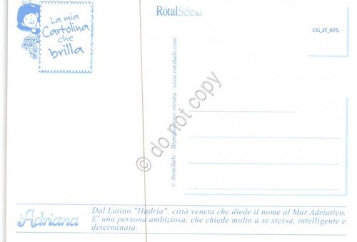 Cartolina con nome Adriana La mia cartolina che brilla etimologia … | Immagine Gallery 2