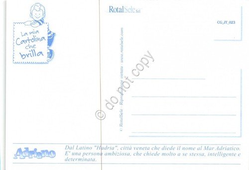 Cartolina con nome Adriano La mia cartolina che brilla etimologia …