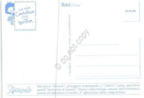 Cartolina con nome Alessandra La mia cartolina che brilla etimologia …