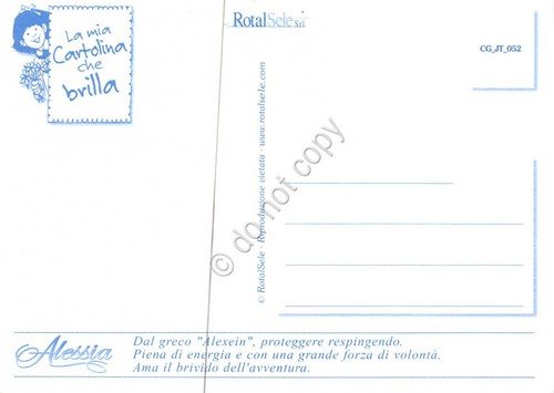 Cartolina con nome Alessia serie La mia cartolina che brilla …