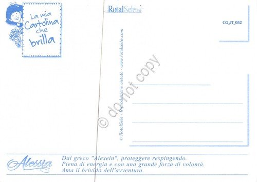 Cartolina con nome Alessia serie La mia cartolina che brilla … | Immagine Gallery 2
