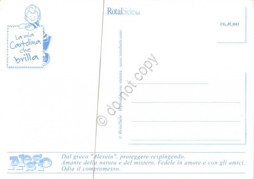 Cartolina con nome Alessio serie La mia cartolina che brilla …