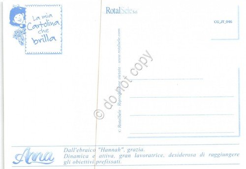 Cartolina con nome Anna La mia cartolina che brilla etimologia …
