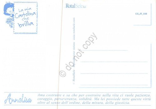 Cartolina con nome Annalisa La mia cartolina che brilla etimologia …
