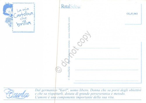 Cartolina con nome Carla La mia cartolina che brilla etimologia …