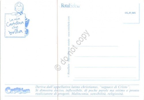 Cartolina con nome Cristian La mia cartolina che brilla etimologia … | Immagine Gallery 2