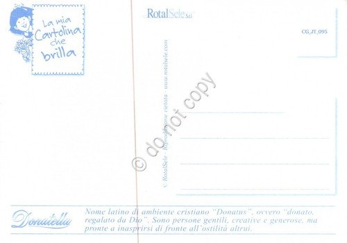Cartolina con nome Donatella La mia cartolina che brilla etimologia …
