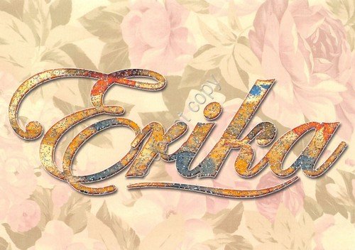 Cartolina con nome Erika La mia cartolina che brilla etimologia …