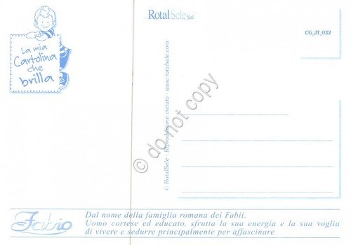 Cartolina con nome Fabio La mia cartolina che brilla etimologia …