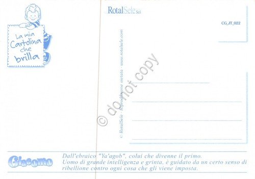 Cartolina con nome Giacomo La mia cartolina che brilla etimologia …