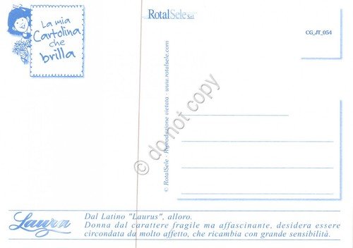 Cartolina con nome Laura La mia cartolina che brilla etimologia … | Immagine Gallery 2