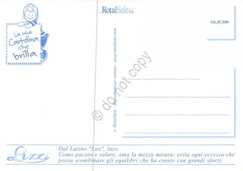 Cartolina con nome Luca La mia cartolina che brilla etimologia … | Immagine Gallery 2