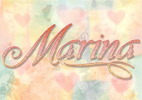 Cartolina con nome Marina La mia cartolina che brilla etimologia …