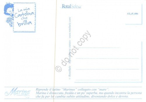Cartolina con nome Marina La mia cartolina che brilla etimologia …