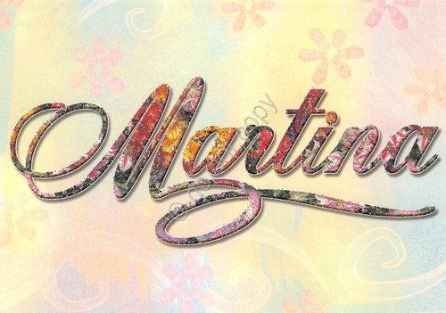 Cartolina con nome Martina La mia cartolina che brilla etimologia …
