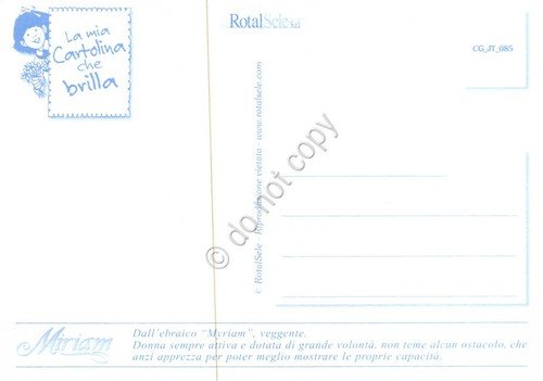 Cartolina con nome Miriam La mia cartolina che brilla etimologia … | Immagine Gallery 2