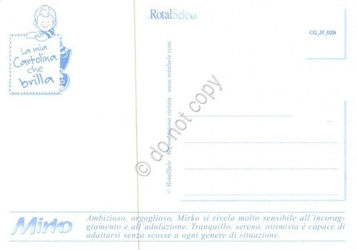 Cartolina con nome Mirko La mia cartolina che brilla etimologia …