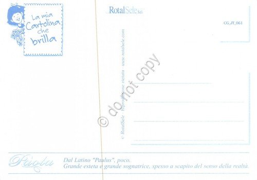 Cartolina con nome Paola La mia cartolina che brilla etimologia …