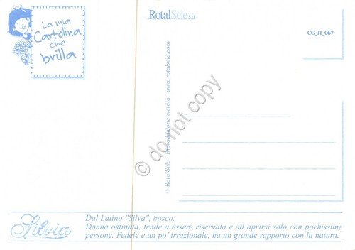 Cartolina con nome Silvia La mia cartolina che brilla etimologia …