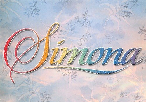 Cartolina con nome Simona La mia cartolina che brilla etimologia …