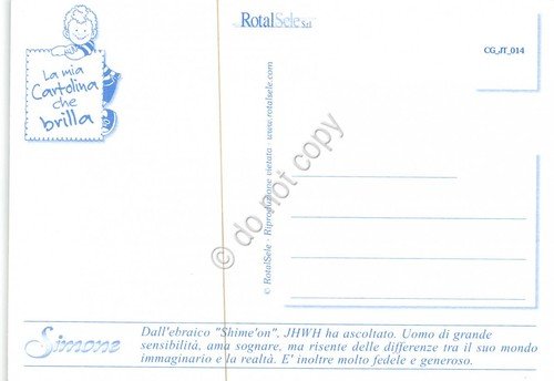 Cartolina con nome Simone La mia cartolina che brilla etimologia … | Immagine Gallery 2