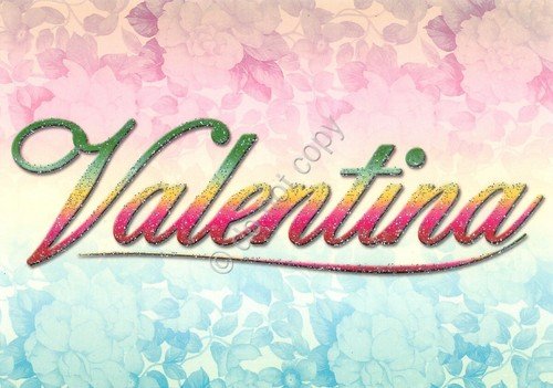 Cartolina con nome Valentina La mia cartolina che brilla etimologia …