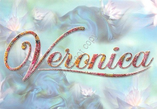 Cartolina con nome Veronica La mia cartolina che brilla etimologia …