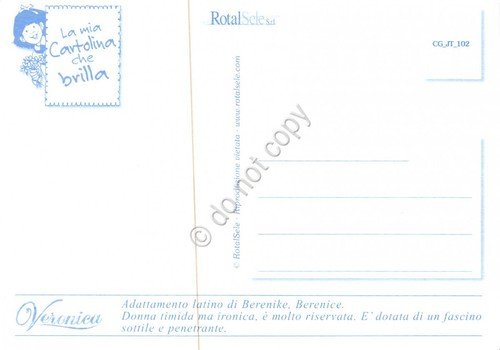 Cartolina con nome Veronica La mia cartolina che brilla etimologia …