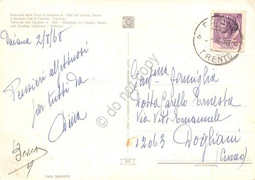 Cartolina Conca di Cavalese Carano Daiano Cavalese 1968 | Immagine Gallery 2