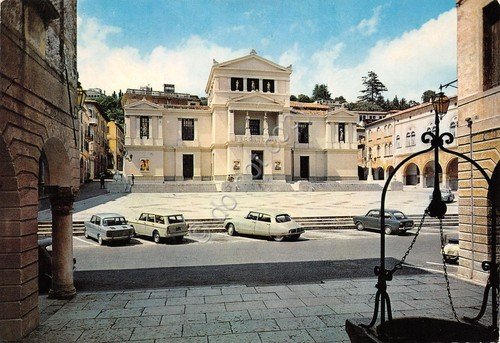 Cartolina Conegliano Piazza Cima Teatro Accademia Citroen DS auto d'epoca … | Immagine principale