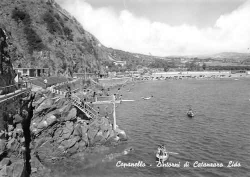 Cartolina Copanello dintorni di Catanzaro Lido dal mare anni '50