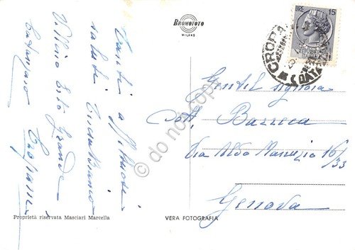 Cartolina Copanello dintorni di Catanzaro Lido dal mare anni '50